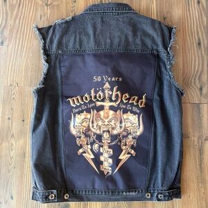 Motorhead Special Edition Denim Battle Vest Sz L
